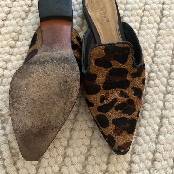 SCHUTZ Animal Print Slip-On Mules - Picture 2 of 3
